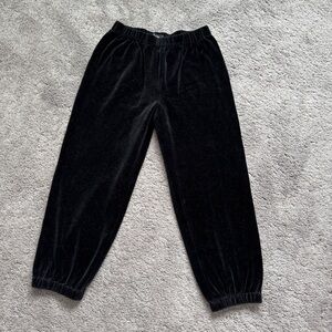 NWOT Theory Black Velvet Pull on pants